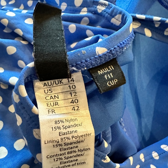 Blue & White Polka dot Tankini by Nip Tuck - Picture 4 of 5